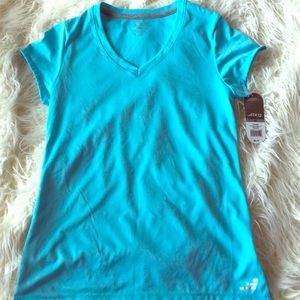 Blue athletics shirt